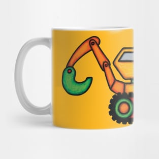 Colorful Kids Back Hoe Mug